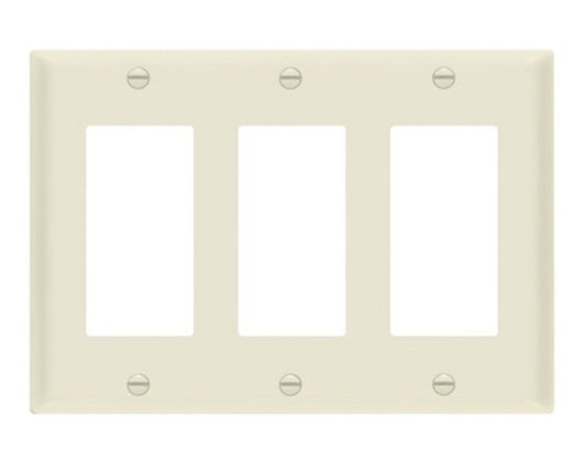Enerlites Standard 3-Gang Decorator/GFCI Wall Plate Light Almond 8833-LA