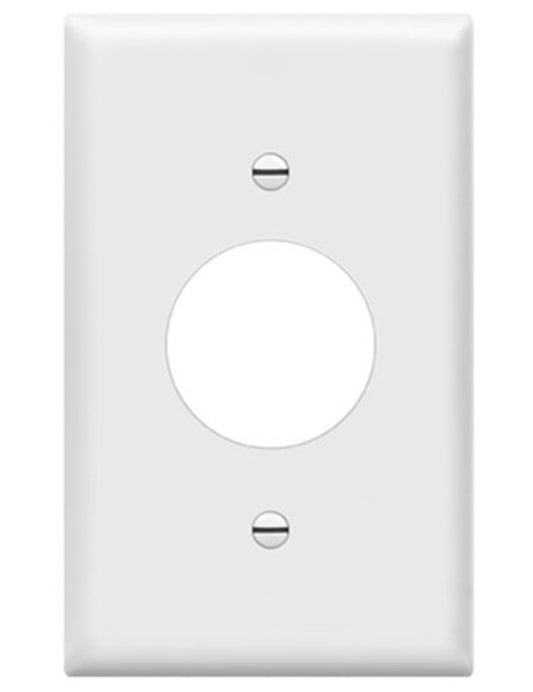 Enerlites Standard 1-Gang Single Receptacle 1.406" Dia. Hole Wall Plate White 8851-W