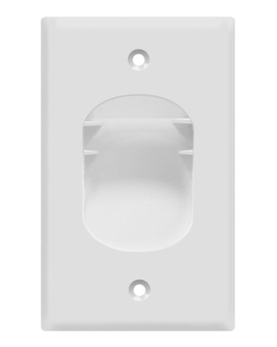 Enerlites 1-Gang Recessed Cable Plate White 8881-W