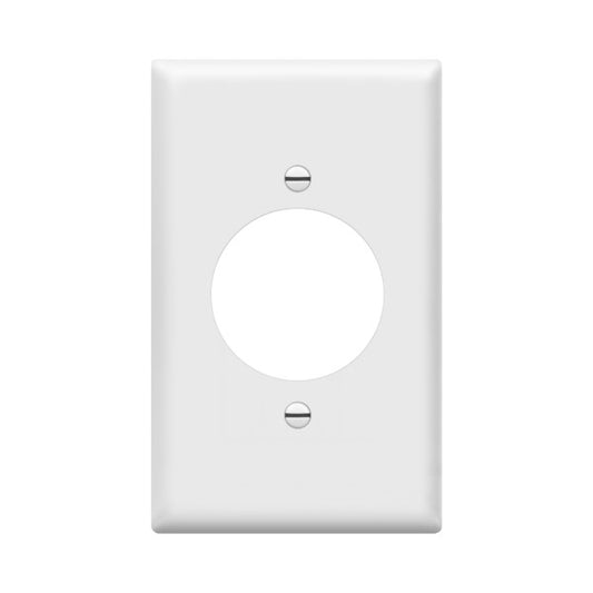 Enerlites Standard 1-Gang Locking Receptacle 1.6" Dia. Hole Wall Plate White 8961-W