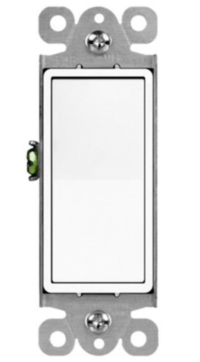 Enerlites Resi Decorator Switch Quiet Lighted 15A Single Pole 120-277V Light Almond 91160-LA
