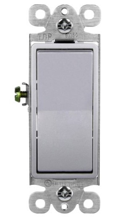 Enerlites Comm Decorator Switch 20A Single Pole 120/277V Black 91200-BK