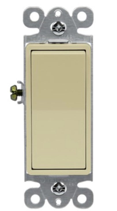 Enerlites Resi Decorator Switch Quiet 15A 3-Way 120-277V Ivory 93150-I