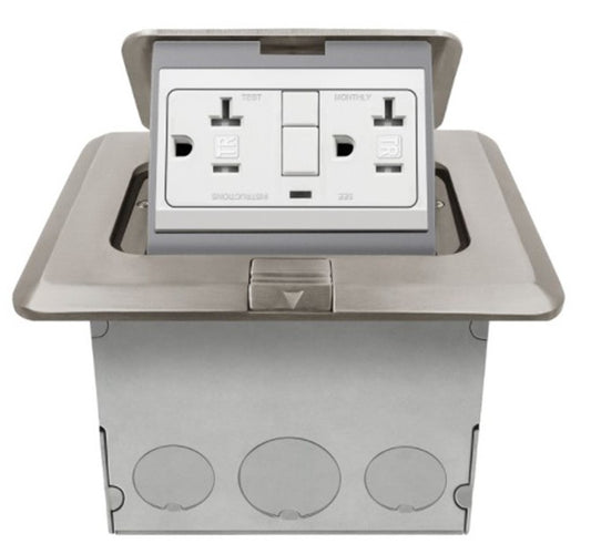 Enerlites Square Pop-Up Fb Kit With 20A GFCI Npb 961243-S-GFCI