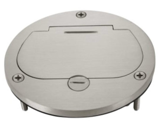 Enerlites 4" Round Single Flip Lid With 20A Twr Duplex Npb 975502-S