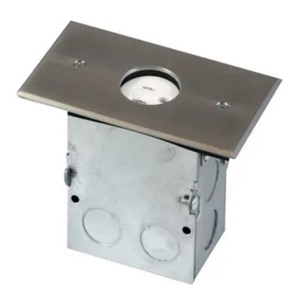 Enerlites 1-Gang Round Lid Fb Kit With Single Tr Receptacle Stainless Steel 975547-SS
