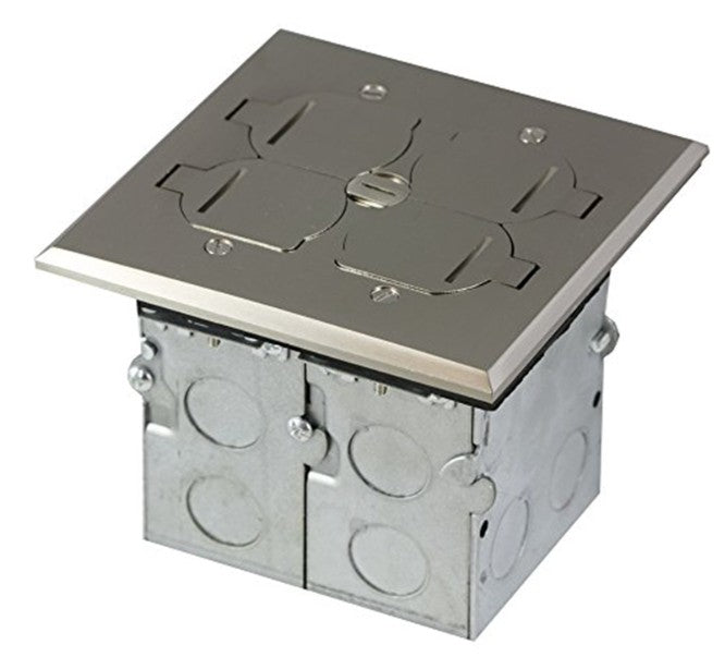 Enerlites 2-Gang Flip Lids Fb Kit With 20A Twr Duplex Npb 975549-S
