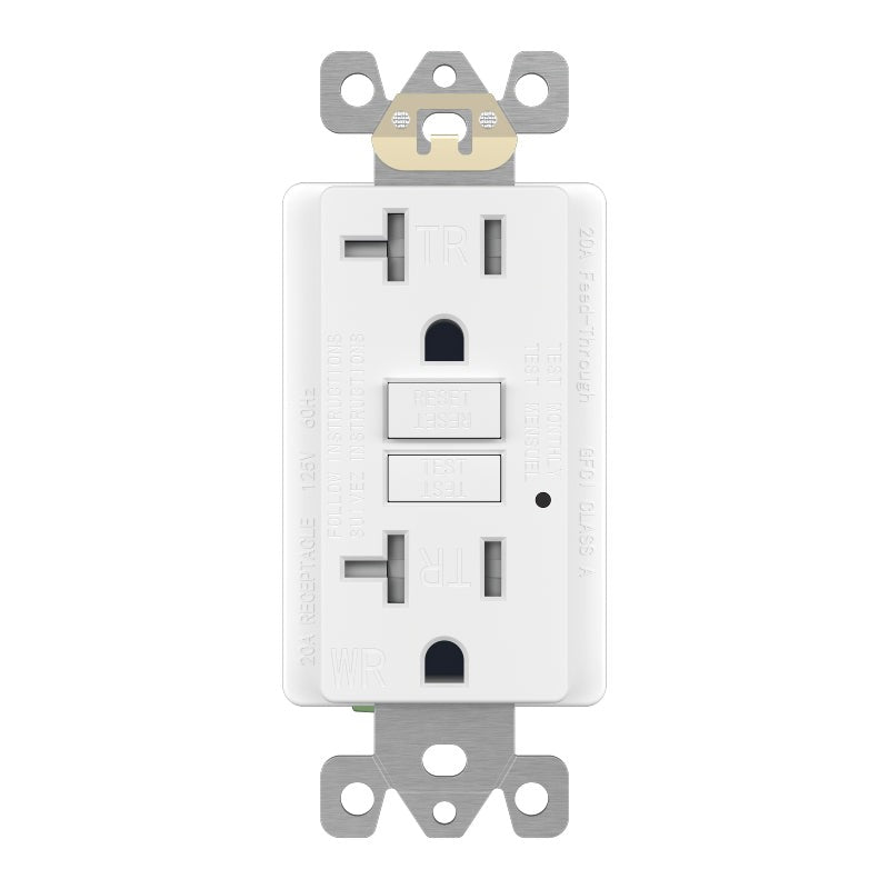 Enerlites GFCI Twr Receptacle Self-Grd 20A 125V 5-20R White GFTWRG20-W