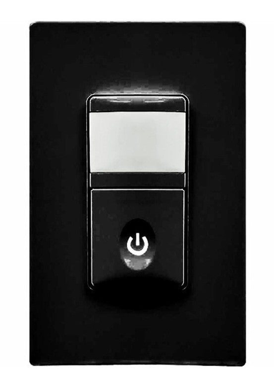Enerlites In Wall Pir VAC Sensor Single Pole 120/277V Black HMVS-J-BK
