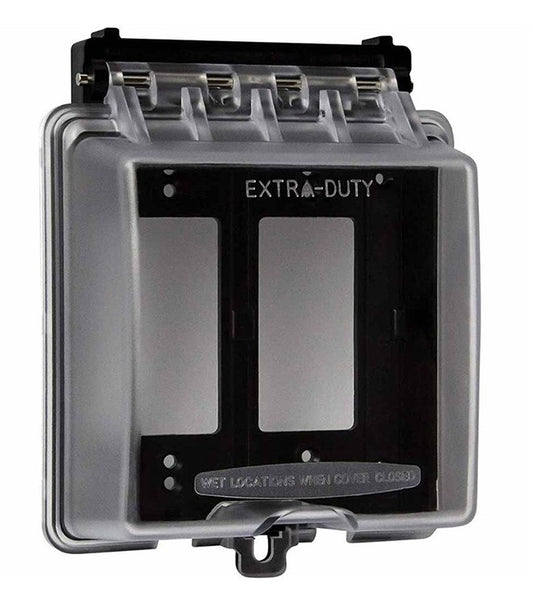 Enerlites 2-Gang Hd Weatherproof Vert Cover Clear IUC2V-D