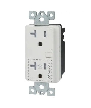 Enerlites Comm Plc Wireless Receptacle 315Mhz 125V 60Hz White PL20R