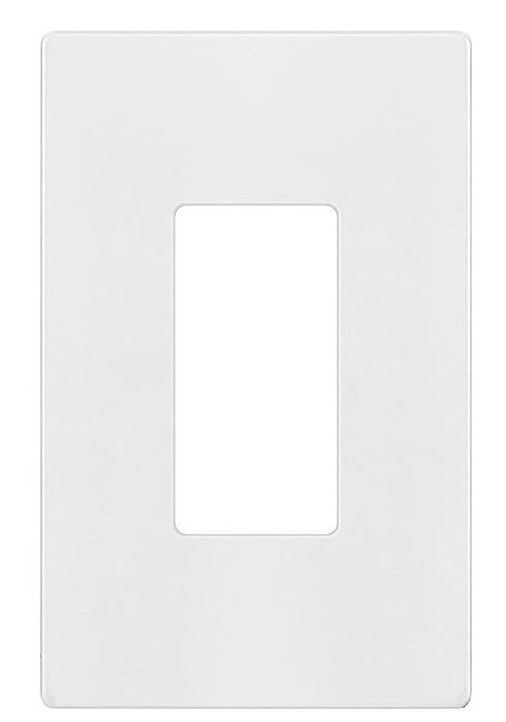 Enerlites Mid-Size Snap In Screwless 1-Gang Decorator/GFCI Wall Plate White SI8831M-W
