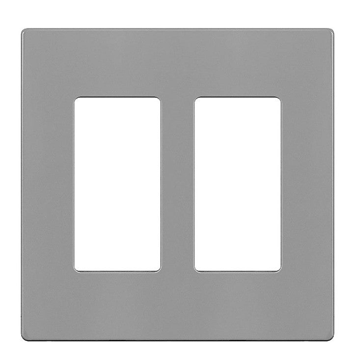 Enerlites Standard Snap In Screwless 2-Gang Decorator/GFCI Wall Plate Gy SI8832-GY