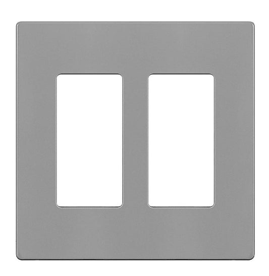 Enerlites Standard Snap In Screwless 2-Gang Decorator/GFCI Wall Plate Gy SI8832-GY