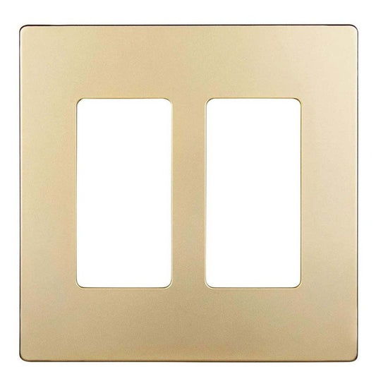 Enerlites Standard Snap In Screwless 2-Gang Decorator/GFCI Wall Plate Ivory SI8832-I
