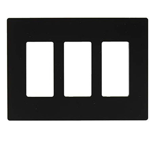 Enerlites Standard Snap In Screwless 3-Gang Decorator/GFCI Wall Plate Black SI8833-BK