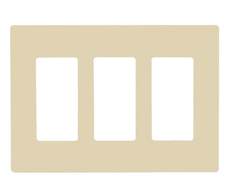 Enerlites Standard Snap In Screwless 3-Gang Decorator/GFCI Wall Plate Light Almond SI8833-LA