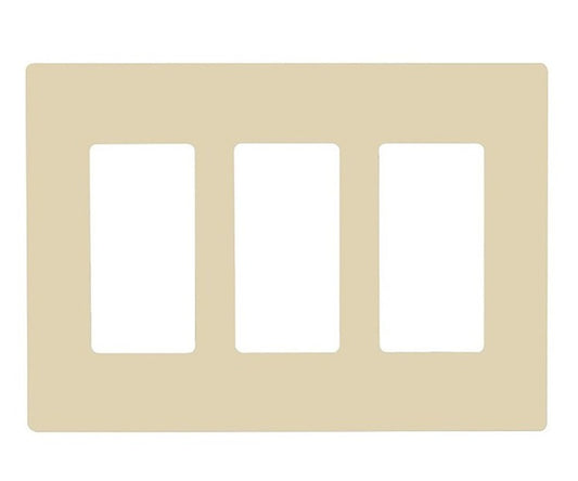 Enerlites Standard Snap In Screwless 3-Gang Decorator/GFCI Wall Plate Light Almond SI8833-LA