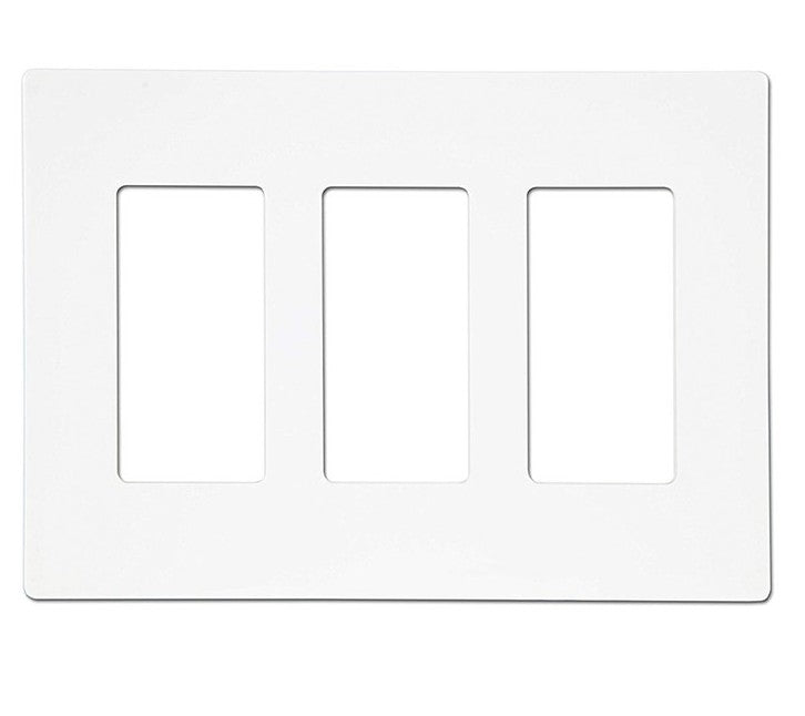 Enerlites Standard Snap In Screwless 3-Gang Decorator/GFCI Wall Plate White SI8833-W
