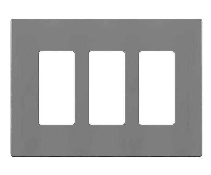 Enerlites Mid-Size Snap In Screwless 3-Gang Decorator/GFCI Wall Plate Gy SI8833M-GY