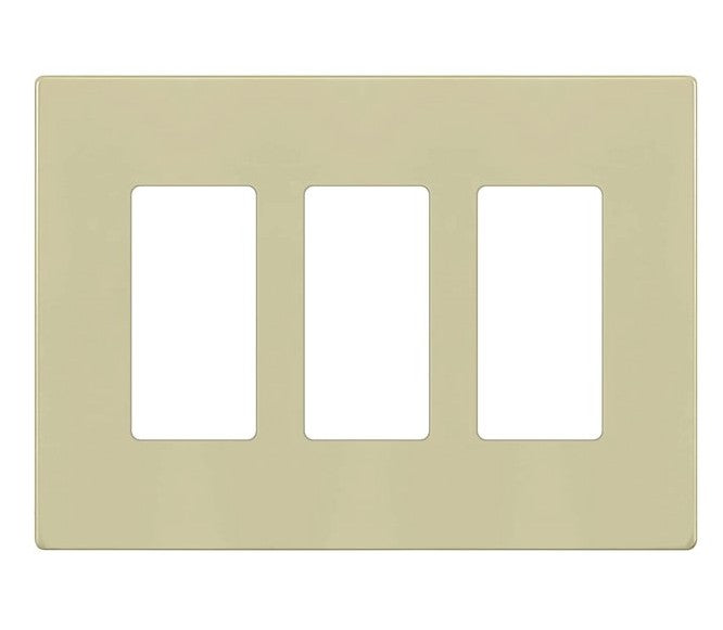 Enerlites Mid-Size Snap In Screwless 3-Gang Decorator/GFCI Wall Plate Ivory SI8833M-I