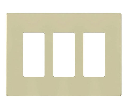 Enerlites Mid-Size Snap In Screwless 3-Gang Decorator/GFCI Wall Plate Ivory SI8833M-I