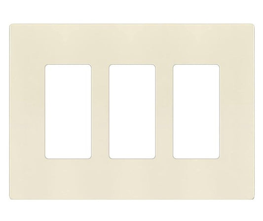Enerlites Mid-Size Snap In Screwless 3-Gang Decorator/GFCI Wall Plate Light Almond SI8833M-LA