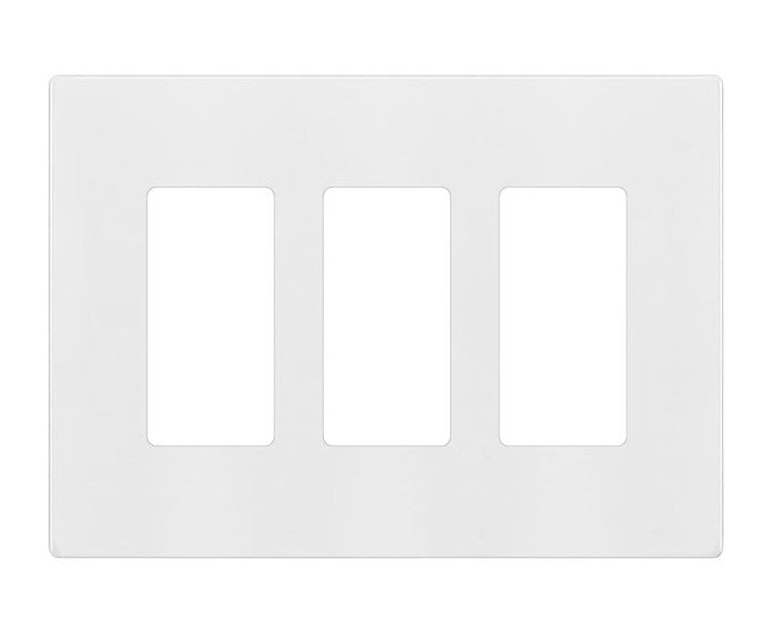 Enerlites Mid-Size Snap In Screwless 3-Gang Decorator/GFCI Wall Plate White SI8833M-W