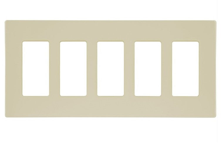 Enerlites Standard Snap In Screwless 5-Gang Decorator/GFCI Wall Plate Ivory SI8835-I