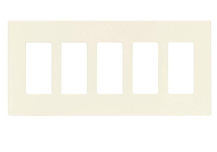 Enerlites Standard Snap In Screwless 5-Gang Decorator/GFCI Wall Plate Light Almond SI8835-LA