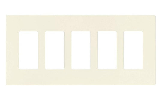 Enerlites Standard Snap In Screwless 5-Gang Decorator/GFCI Wall Plate Light Almond SI8835-LA