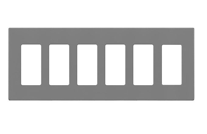 Enerlites Standard Snap In Screwless 6-Gang Decorator/GFCI Wall Plate Gy SI8836-GY