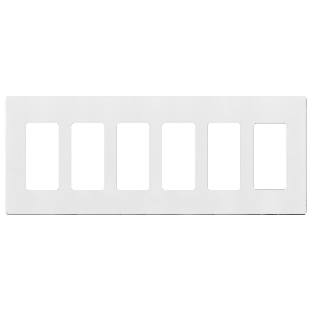 Enerlites Standard Snap In Screwless 6-Gang Decorator/GFCI Wall Plate Ivory SI8836-I