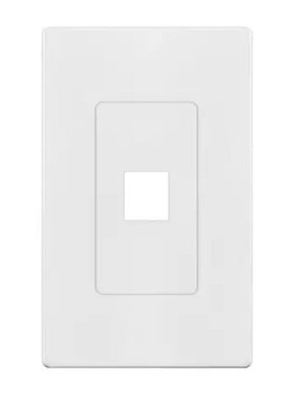 Enerlites Standard Screwless Wall Plate Keyssone 1 Port Plate White SI8871-W