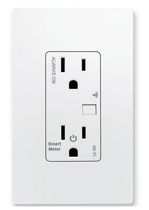 Enerlites Wifi 15A Tr Receptacle With Energy Monitoring White WF15RM-W