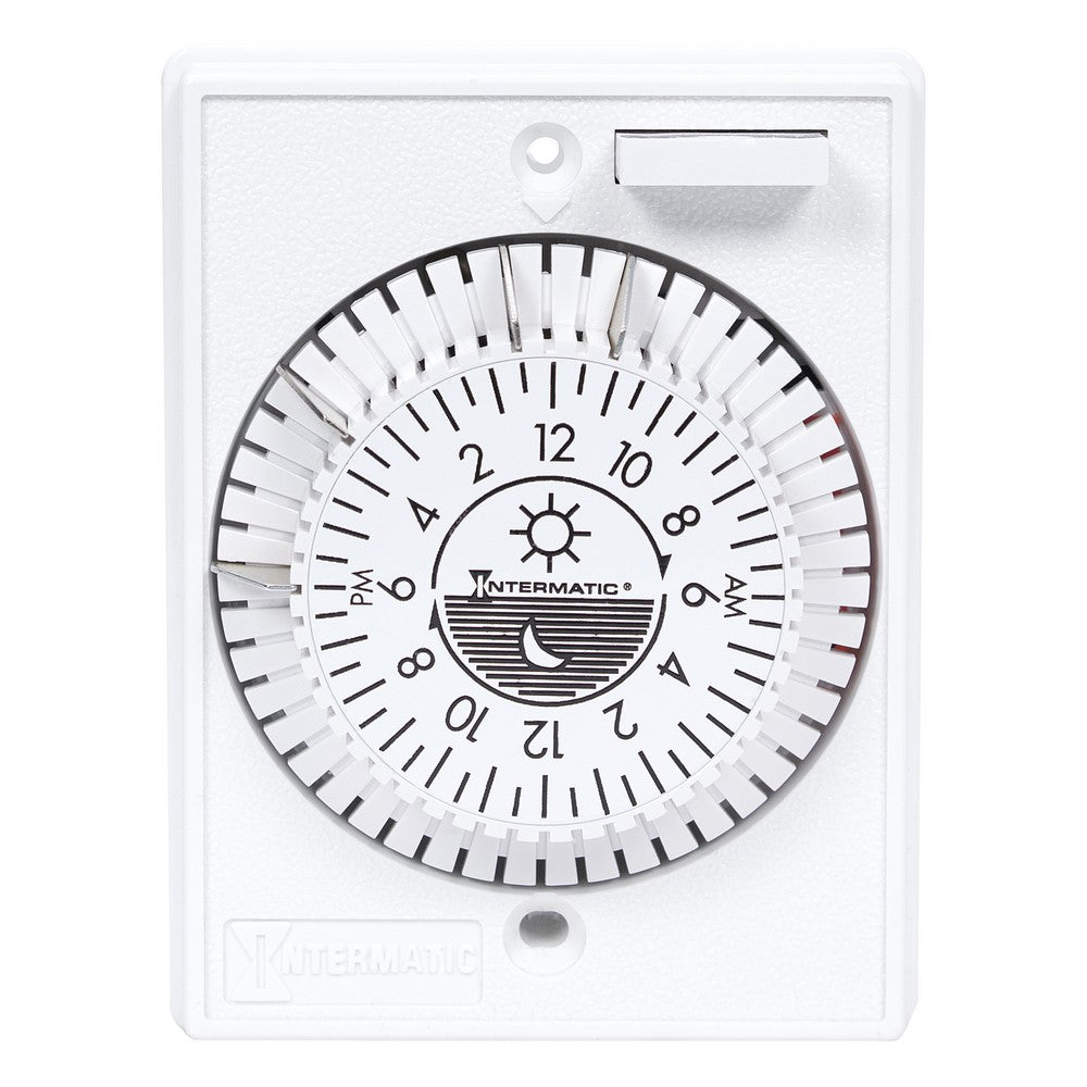 Intermatic 125VAC 15A 24-Hour White Mechanical In-Wall Timer E1020