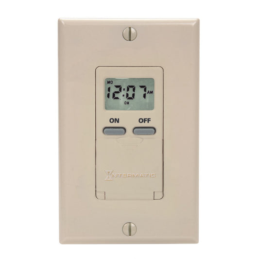 Intermatic 125 VAC 15A 7-Day Light Almond Programmable Timer EI500LAC