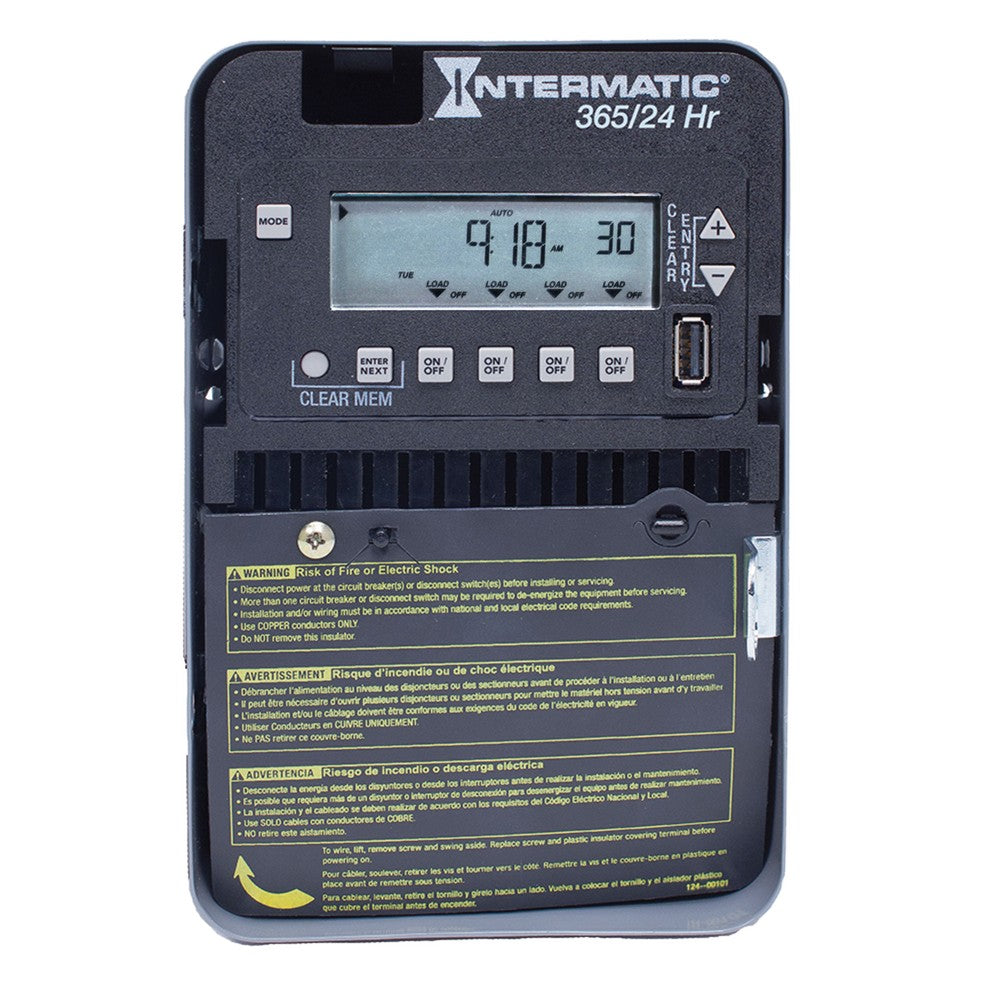 Intermatic 120-277 VAC 4-Circuit Indoor Electronic Control ET2145C
