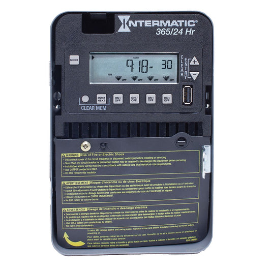 Intermatic 120-277 VAC 4-Circuit Indoor Electronic Control ET2145C