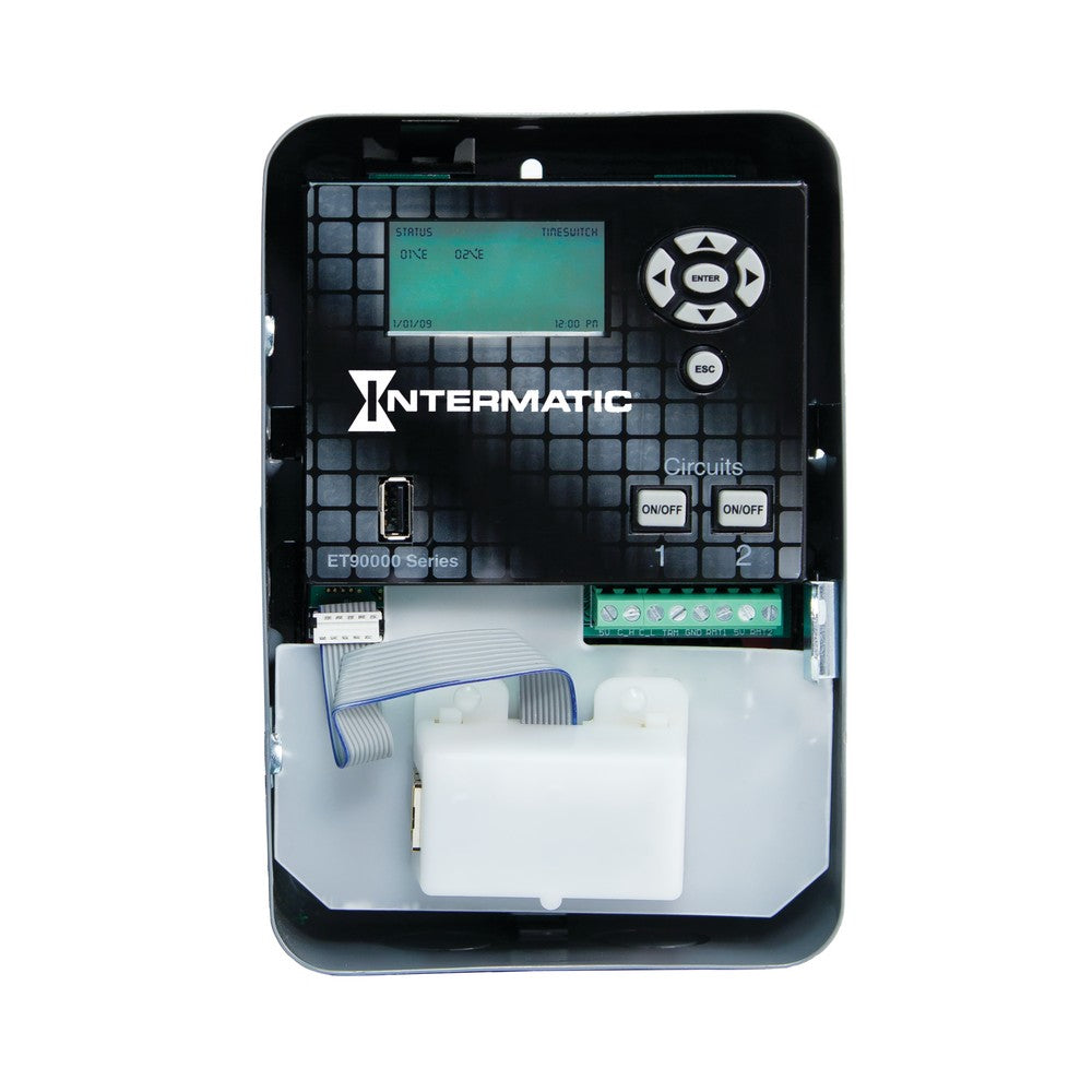 Intermatic 120-277 VAC 50/60 Hz 2-Circuit Indoor Astronomic Electronic Control ET90215CE