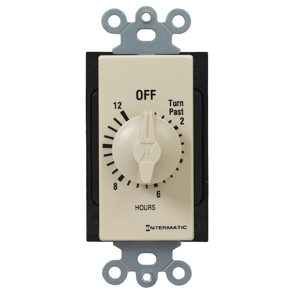 Intermatic 125-277 VAC 12 Hour Max 50/60 Hz Ivory Decorator Spring Wound Countdown Timer FD12HC