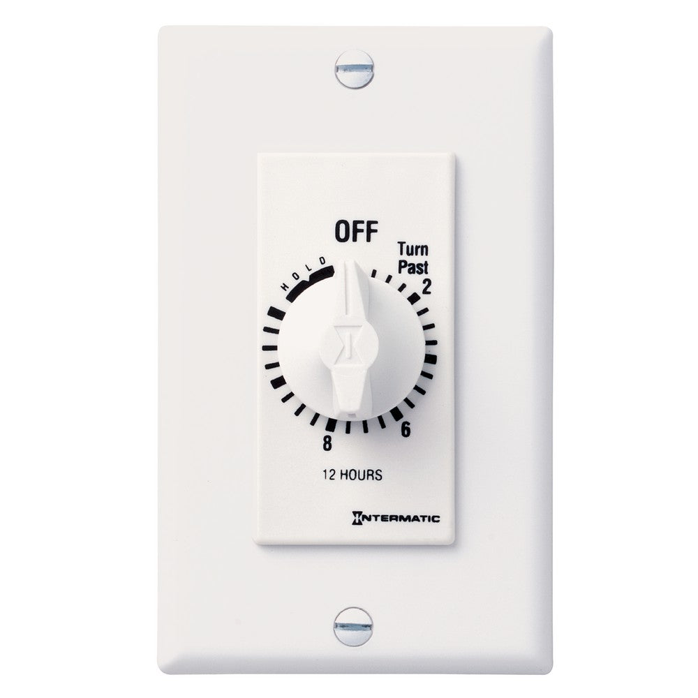 Intermatic 125-277 VAC 12 Hour Max 50/60 Hz White Decorator Spring Wound Countdown Timer FD12HHW