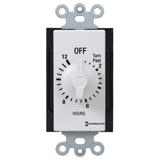 Intermatic 125-277 VAC 12 Hour Max 50/60 Hz White Decorator Spring Wound Countdown Timer FD12HWC