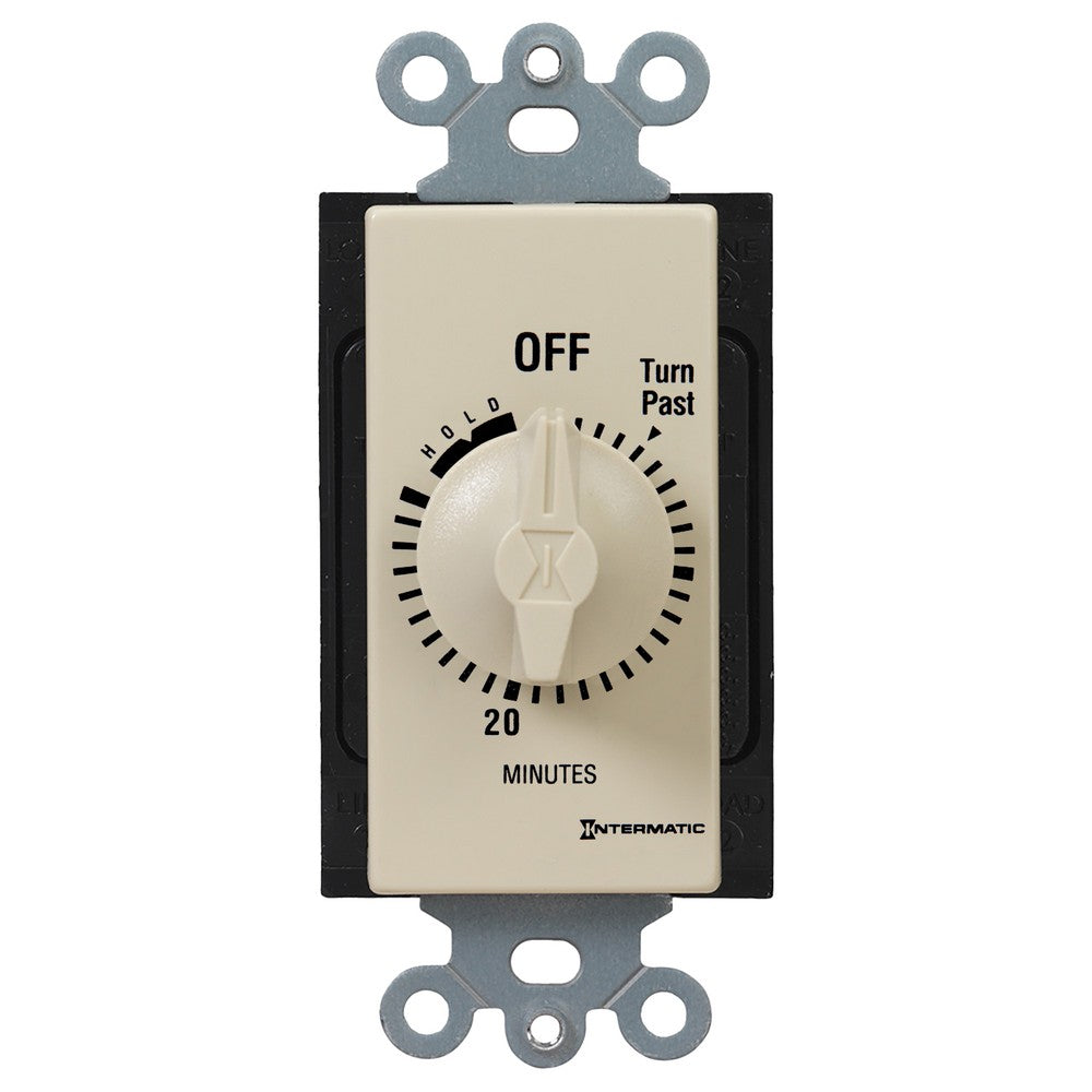 Intermatic 125-277 VAC 30 Minute Max 50/60 Hz Ivory Decorator Spring Wound Countdown Timer FD30MH