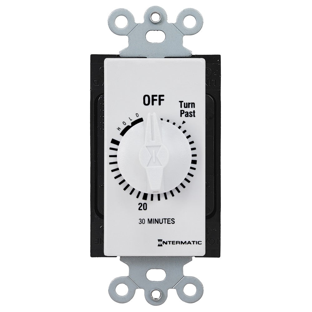 Intermatic 125-277 VAC 30 Minute Max 50/60 Hz White Decorator Spring Wound Countdown Timer FD30MHW