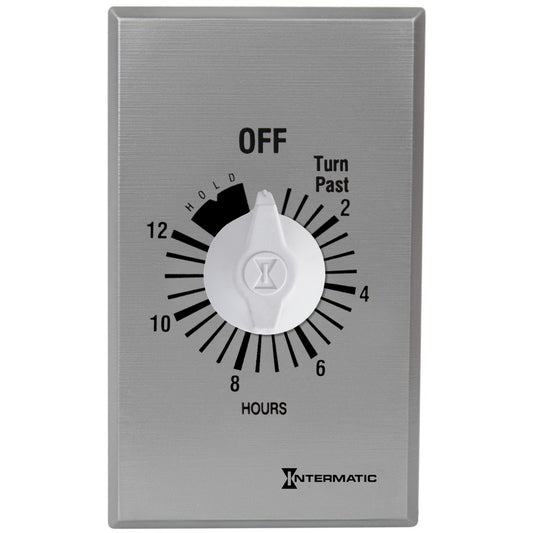 Intermatic 125-277 VAC 12 Hour Max 50/60 HZ Silver Commercial Spring Wound Countdown Timer FF12HHC
