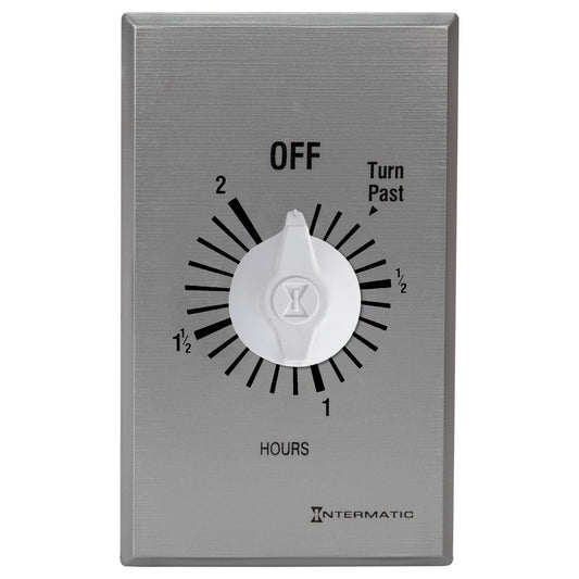 Intermatic 125-277 VAC 2 Hour Max 50/60 HZ Silver Commercial Spring Wound Countdown Timer FF2H