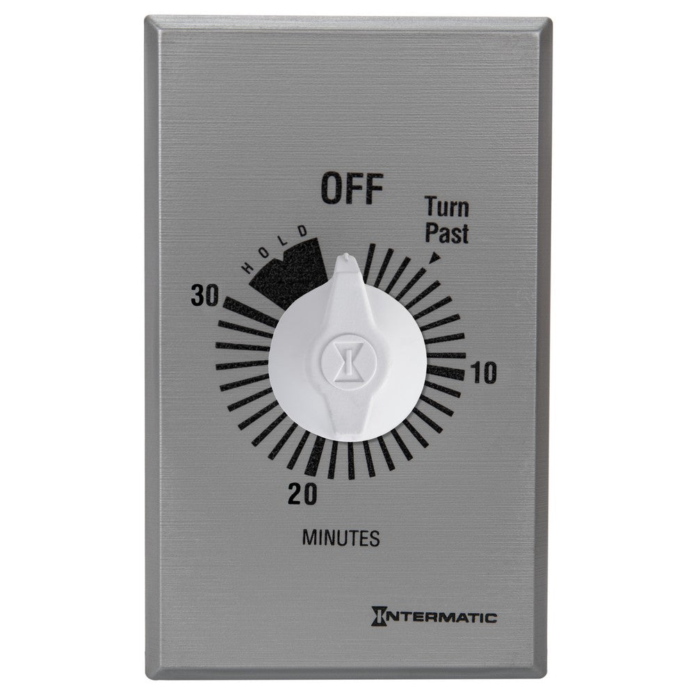 Intermatic 125-277 VAC 30 Minute Max 50/60 Hz Silver Commercial Spring Wound Countdown Timer FF30MH
