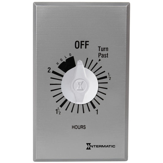 Intermatic 125-277 VAC 2 Hour Max 50/60 HZ Silver Commercial Spring Wound Countdown Timer FF32HH