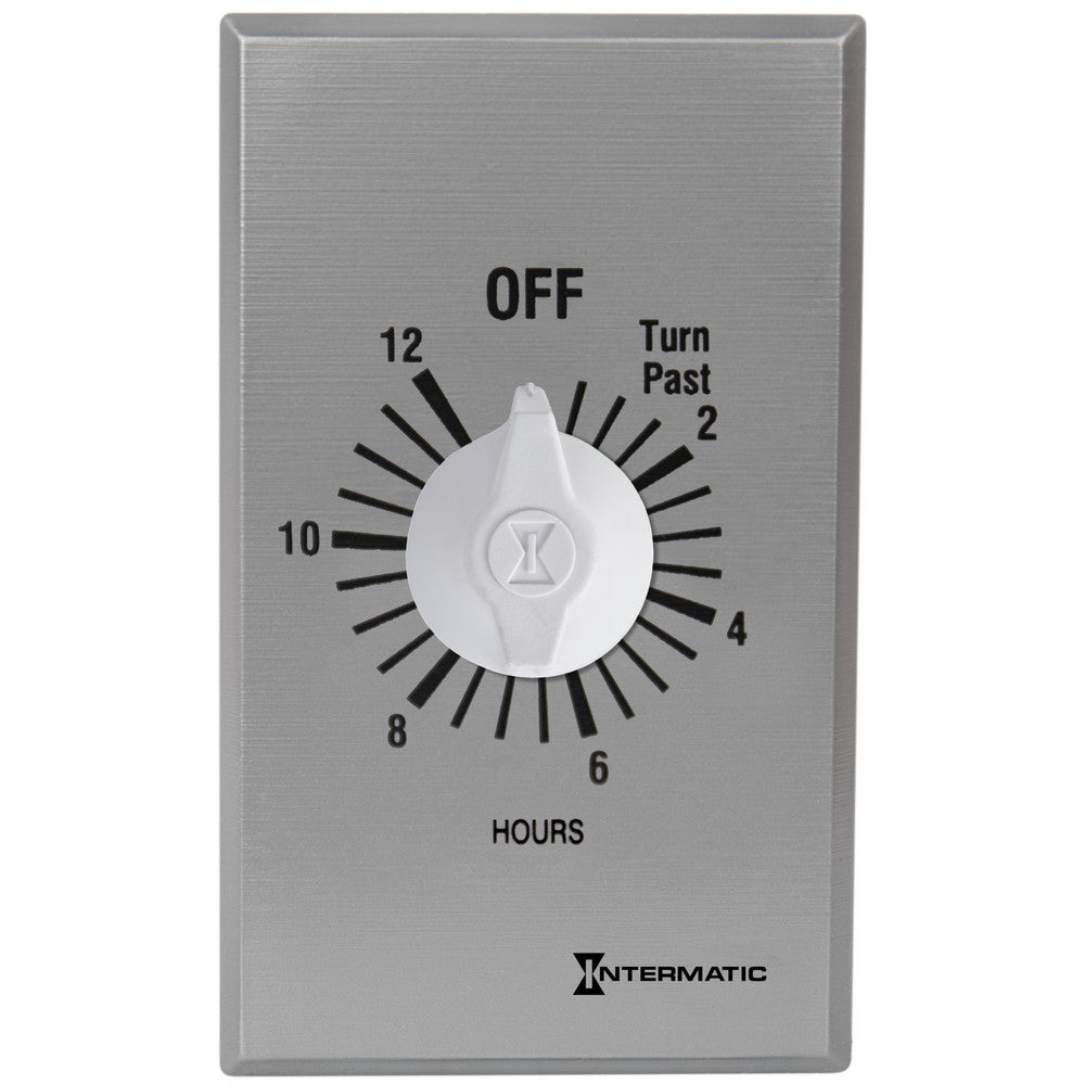 Intermatic 125-277 VAC 12 Hour Max 50/60 HZ Silver Commercial Spring Wound Countdown Timer FF412H